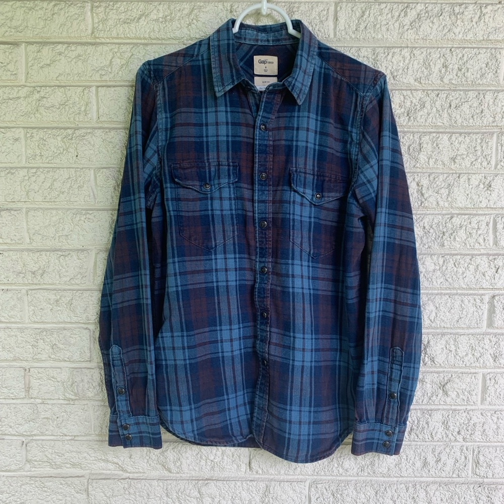 Gap 1969 Pearl Snap Button Western Shirt